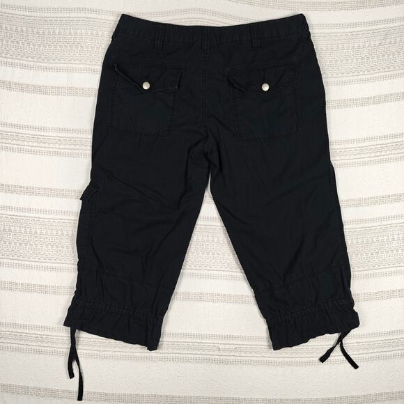 Thalia Sodi Black Capri Pants 5 Pocket Cargo Style Size 11/12 - Picture 2 of 8